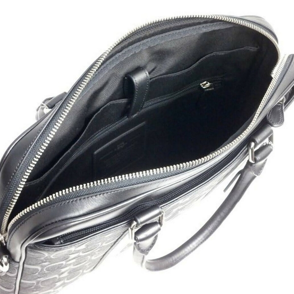 💥 Coach Signature Leather Laptop Briefcase NWT - Picture 13 of 14